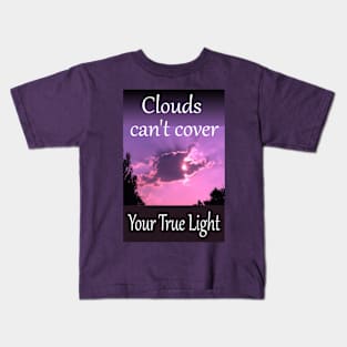 your light among the clouds Kids T-Shirt